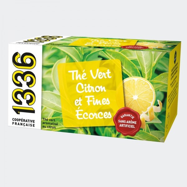 Thé vert GINGEMBRE CITRON, feuilles de thé en vrac - coupe fine spéciale