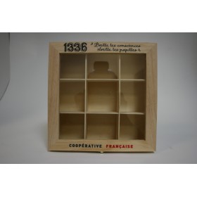 Coffret bois 9 compartiments