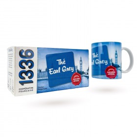 LOT BOITE THE EARL GREY 1336 & MUG ASSORTI