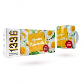 LOT BOITE INFUSION CAMOMILLE 1336 & MUG ASSORTI