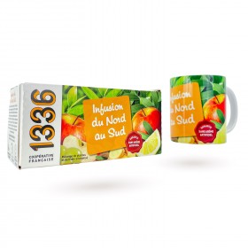 LOT BOITE INFUSION DU NORD AU SUD 1336 & MUG ASSORTI