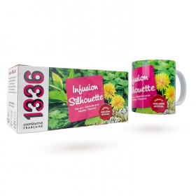 LOT BOITE INFUSION SILHOUETTE 1336 & MUG ASSORTI