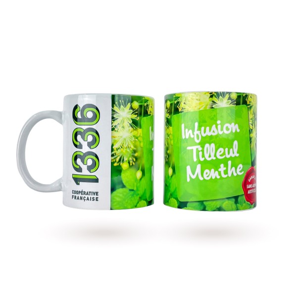 Mug à tisane fleuri Vert - Achat & prix