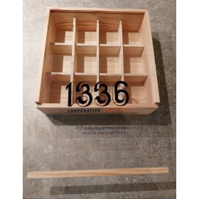 Coffret bois 12 cases