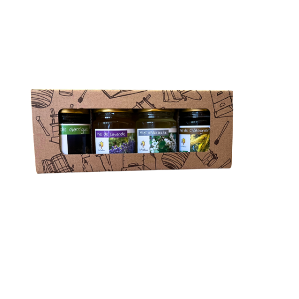 Coffret 4 miels certifiés Bio
