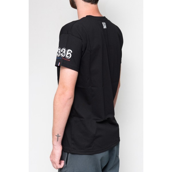 T-shirt noir Officiel 1336 Homme | Coton Bio & Fabrication Française