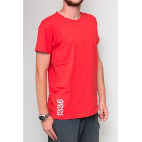T-shirt rouge Officiel 1336 Homme | Coton Bio & Fabrication Française