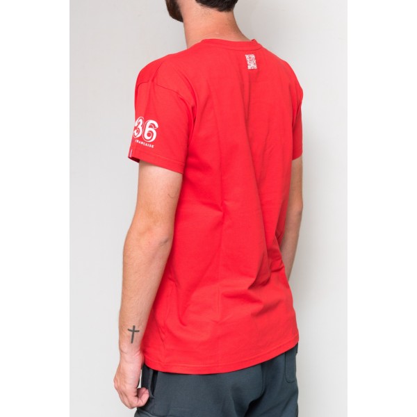 T-shirt rouge Officiel 1336 Homme | Coton Bio & Fabrication Française