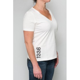 T-shirt Officiel  Blanc 1336 Femme| Coton Bio & Fabrication Française