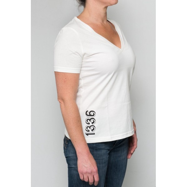 T-shirt Officiel  Blanc 1336 Femme| Coton Bio & Fabrication Française