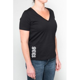 T-shirt Officiel  Noir 1336 Femme| Coton Bio & Fabrication Française