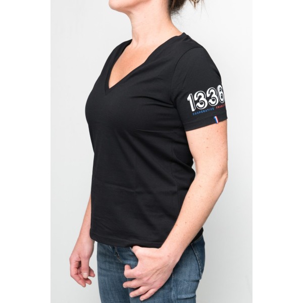 T-shirt Officiel  Noir 1336 Femme| Coton Bio & Fabrication Française