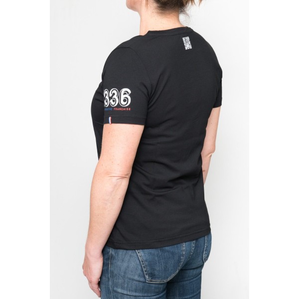 T-shirt Officiel  Noir 1336 Femme| Coton Bio & Fabrication Française