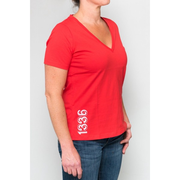 T-shirt Officiel  rouge 1336 Femme| Coton Bio & Fabrication Française