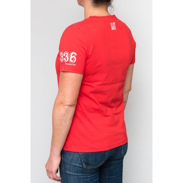 T-shirt Officiel  rouge 1336 Femme| Coton Bio & Fabrication Française